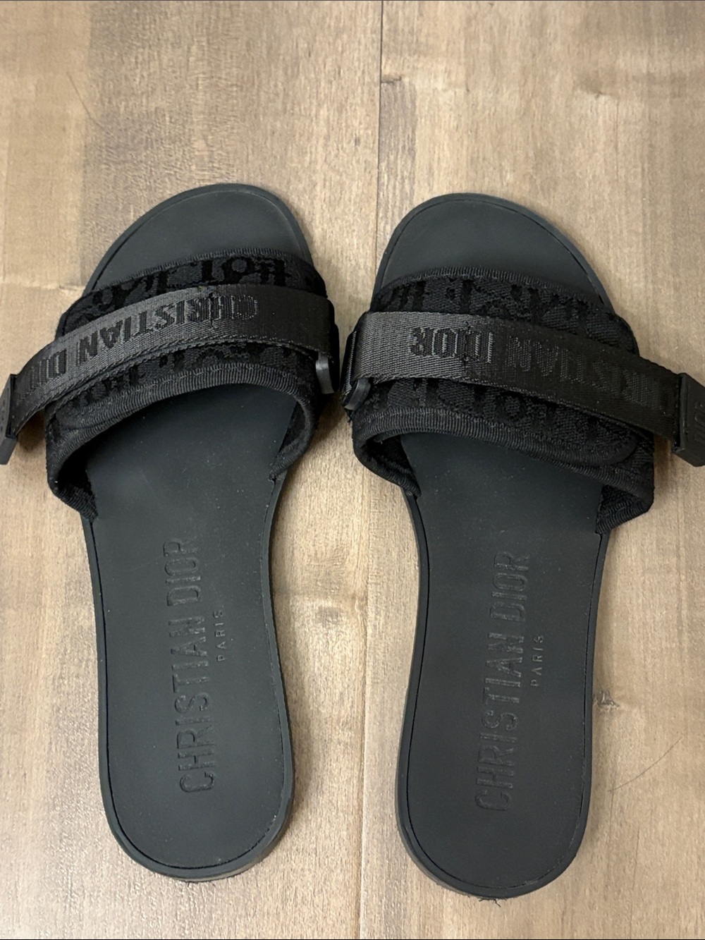 Dior Women’s Black Dior Oblique Logo Slide Sandals - Picture 2 of 3